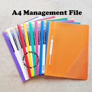 A4 Management File / PVC Color Plastic Report File Folder / Fail Poket Dokumen / Folder Plastik