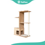 Prime Pet Premium Cat Tree คอนโดบ้านแมว 3 ชั้น ขนาด 78x38x117 Cm(1pcs)