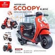 Mainan Anak Motor Aki Scoopy Original PMB Motor-motoran Anak Sepeda
