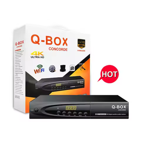 Kazakhstan DVB T2 S2 QBOX Satellite TV Receiver H264 MPEG 4 DIGITAL TV Decoder 1080P HD Time Shift E