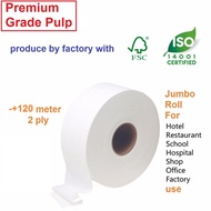 5 rolls 100% Premium Grade Jumbo Roll Tissue toilet paper - produce by company with FSC and ISO14000
