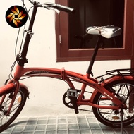Sepeda Lipat Second + Exotic + Size 20 + Merah