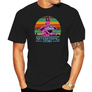 Neverending Story Falkor Atreyu Starher Dustin Parody Retro Black T-Shirt S-3Xl Superior Quality Tee