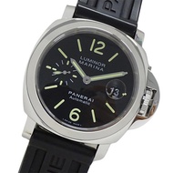 沛納海 Luminor Marina PAM00104 男士腕錶，品牌名稱，小秒針，日期顯示，自動上鍊機芯，不鏽鋼錶殼，橡膠錶帶