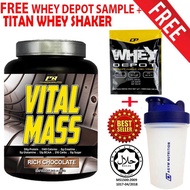 Mass Gainer Halal – Vital Mass 2kg/4.41lbs 0g Sugar with Whey Isolate & Tribulus – Fast Weight and L