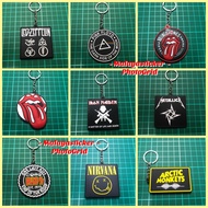 keychain getah keychain Metallica nirvana acdc black sabbath led zeppelin iron maiden pink floyd Arc