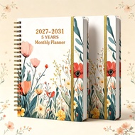 2027-2031 English Month Planner A5A4 Schedule Book Planner Coil Notebook
