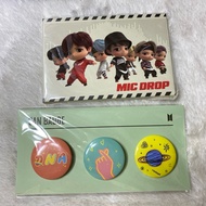 Bts Official Merchandise Postcard Set Mic Drop Ver &amp; DNA Can Badge Set
