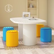 Eighteen Paper Furniture Folding Sofa Side Stool Small Apartment Shoe Changing Stool Dopamine Living