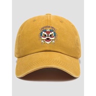 国潮联名京剧醒狮款棒球帽防晒男女休闲帽子遮阳帽百搭鸭舌帽中国Guochao Joint Name Beijing Opera Awakening Lion Baseball Cap Sunscreen