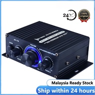 【Ready stock】HiFi Audio Amplifier 200W+200W 2-CH Power Amp with RCA Input Power Amplifier with Blue 