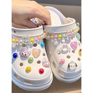Suitable for crocs crocs crocs Accessories cross Cute Chain Cartoon Decorative Buckle Shoes Flower d