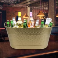 [lzdxwcke3pu] Galvanized Oval Beverage Tub Beer Tub Ice Bucket Ice Holder Ice Tub Wine Bucket