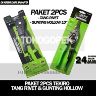 Original PAKET 2PCS TANG RIVET TEKIRO GT-HR1823 &amp; GUNTING BAJA RINGAN