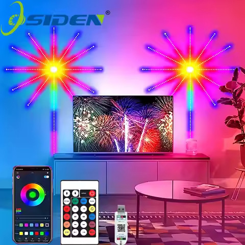RGBIC Fireworks Light Bedroom Decoration Smart Fireworks Strip USB powered For Christmas Indoor Part