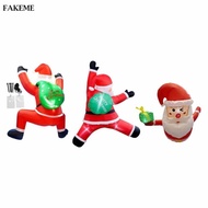 FAKEME 6ft Christmas Inflatable Hanging Santa Outdoor Decoration Outdoor Large Garden Winter Props D