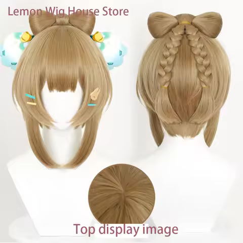 Lantern Rite Yaoyao Cosplay Wig 35cm Short Khaki Wig for Women Anime Cosplay Wig Heat Resistant Synt