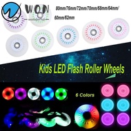 WON 4pcs Roller Wheels Parts LED 70mm 68mm 64mm 90A 80mm 76mm 72mm