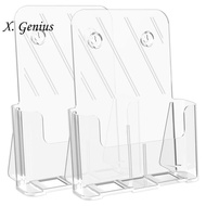 Brochure Holder 8.5 X 11 Brochure Display Stand Acrylic Brochure Holders Clear Flyer Holder Display Stand, 2 Packs Durable