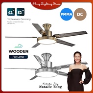 【Shrry Lighting】DC Motor Ceiling Fan With Light（Iron Blades）42“52” Living Room Ceiling Fan