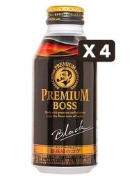 Suntory三得利- [Premium Boss] 無糖黑咖啡 (390g x 4)