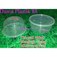 400ml mangkok plastik bulat tutup tahan panas microwave thinwall