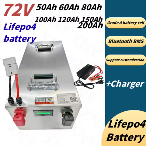 72V 50Ah 60AH 80AH 100AH 120AH 150Ah 200AH LifePo4 Lithium Battery, Golf Cart, Electric Vehicle+Char
