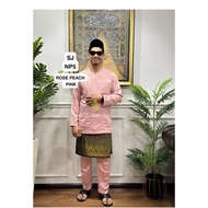 BAJU MELAYU JOHOR PLUS SIZE PINK BELACAN BAJU MELAYU LEHER BULAT BAJU MELAYU TELUK BELANGA BAJU MELA