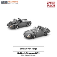 Xcartoys x POP RACE 1:64 SINGER 964 Targa Diecast Model Car