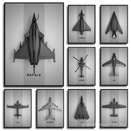 Minimalist Famous Military Plane SR71-Blackbird Typhoon-F16 Aircraft Poster Canvas Painting Wall Art