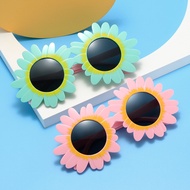 【lz】✵ﺴ♚  Óculos de sol de girassol para meninos e meninas moda infantil Margarida Design fofo novo 2022