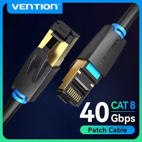 Vention Ethernet Cable Cat 8 Network Cable High Speed 40Gbps SSTP Wire Internet Patch Cable with RJ4