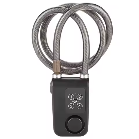 110dB Smart Waterproof Password Lock Anti theft Alarm Lock Batteries Not Included Password Lock Wate