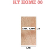 [1 1/2ft x 3ft] Papan Plywood / Solid Plywood 8mm 12mm