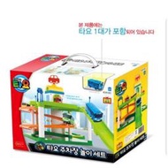 可超取🇰🇷韓國境內版 小巴士 tayo 豪華版 轉轉停車塔 旋轉 停車塔 停車場 軌道 玩具遊戲組