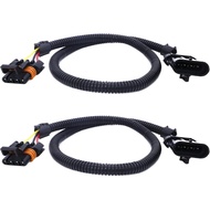 HiSport 4 Pin 4-Way Header Extension Wiring Sensor 24" Harness 2 PCS for O2 Sensor Compatible with C