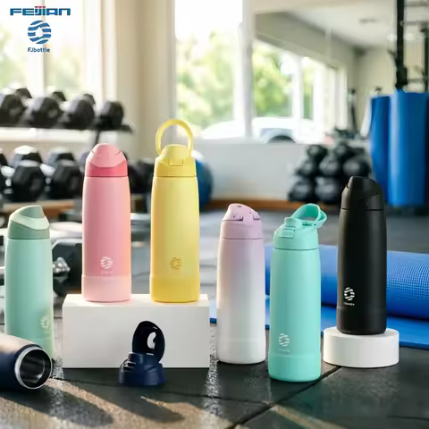 Fjbottle Sports Insulated Bottles 750/1000ML Stainless Steel Vacuum Flask Portable Summer Ice Tumble