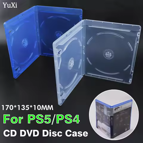 1 piece DVD CD Disc Box Case For PS4 PS5 Transparent Game Disk Holder dvd cd Discs Storage Protectiv