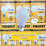 Firefly Incandescent Bulb Yellow Frosted Bulbs E27 220V AC 50/60Hz. Bombilya ng Incubator 1 PIECE