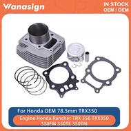 Cylinder Head 78.5mm Piston Gasket Kit For Honda Rancher 329cc TRX 350 TRX350 350FM 350TE 350TM 2x4 
