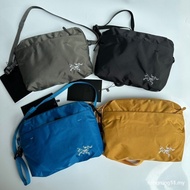 【In stock】Arcteryx Classic Black HELIAD 6L Lightweight Cross-body Bag/Multi-pocket Sports Embroidere