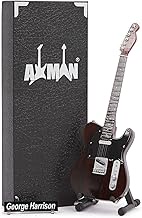 Axman G Harrison Miniature Guitar Replica - Music Gifts - Handmade Ornament 1/4 Scale - Display Box