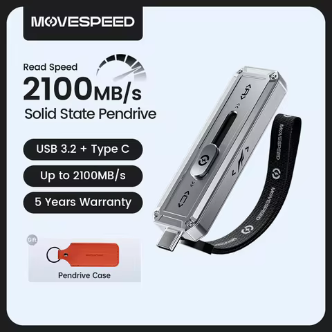 MOVESPEED SP20 2100MB/s USB Flash Drive 2TB 1TB USB3.2 Gen 2 Type C Solid State Pen Drive 512G 256GB