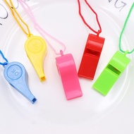 Plastic whistle with rope Outdoor sports children's sports competition Sporting goods referee whistl