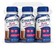 [USA]_Ensure Plus Nutrition Shake, Milk Chocolate, 8-Ounce Bottle (Pack of 48)