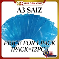 【1PACK=12PCS ! ! !】A3 SIZE FILE ENA3/Drawing File /Document File/Transparent File /Button File(Price