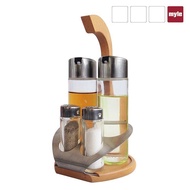 Salt Pepper Shaker Seasoning Bottle Pouring Oil Vinegar Bottle Kitchen Glass Hotel 4 Set Western Foo