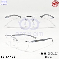 Frame Kacamata Pria Wanita Rimless Bor Titanium Carbon 12918