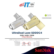 SanDisk SDDDC4 Ultra Dual Drive Luxe USB Type-C™ Flash Drive ( 32GB / 64GB / 128GB / 256GB / 512GB /