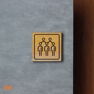 INPI HOUSE Signage Assembly Point - Gathering Point Sign Board - Wood